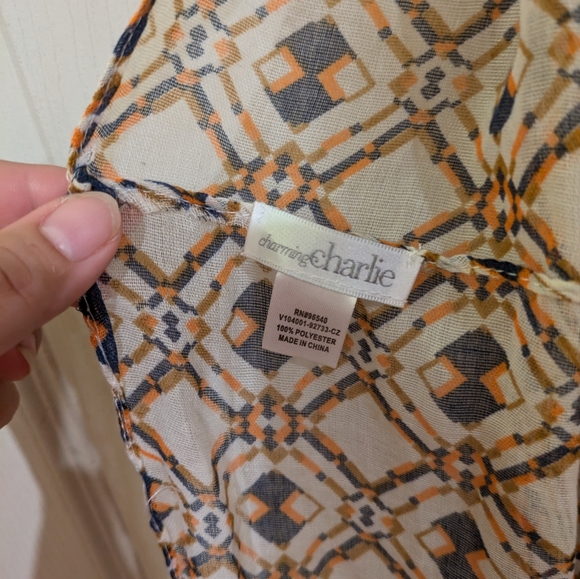 Charming Charlie Geometric Pattern Infinity Scarf - Picture 2 of 3